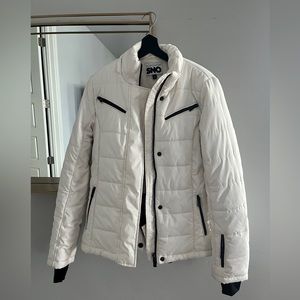 TOPSHOP SNO white/black winter coat size 4